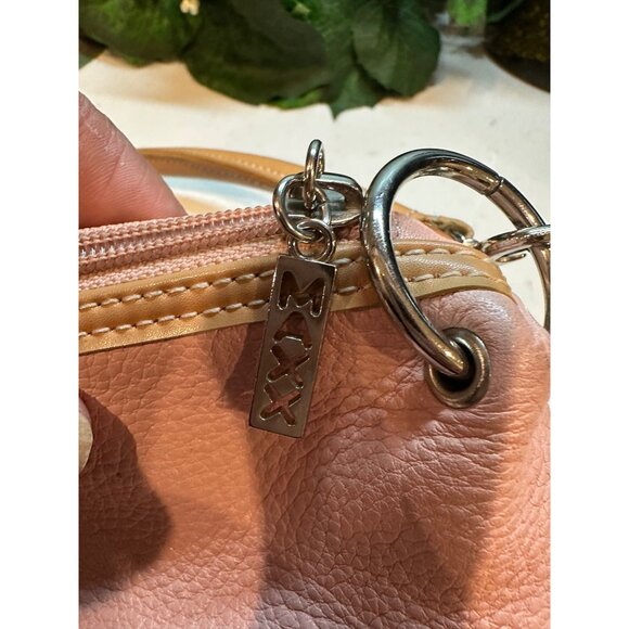 Maxx New York Pink Genuine Leather & Nylon Lined Handbag With Floral Interior De - Picture 11 of 13